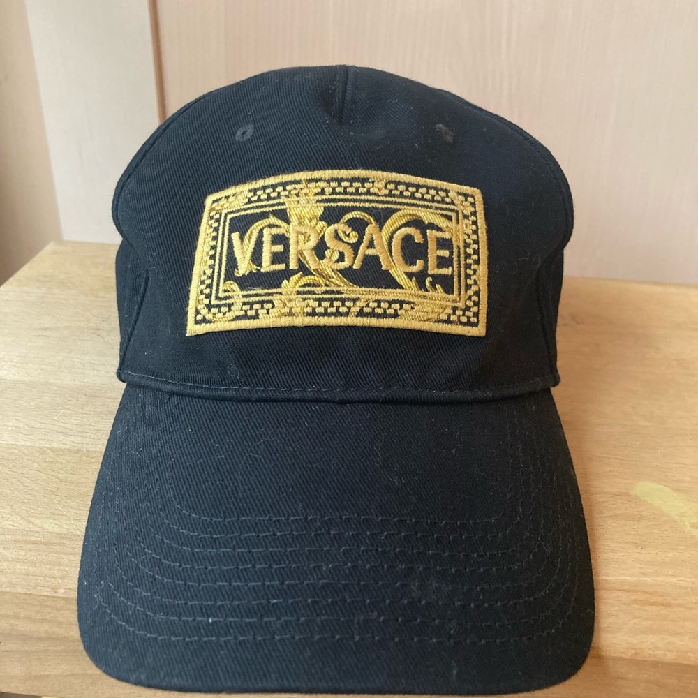Versace Luxury Black and Gold Hat